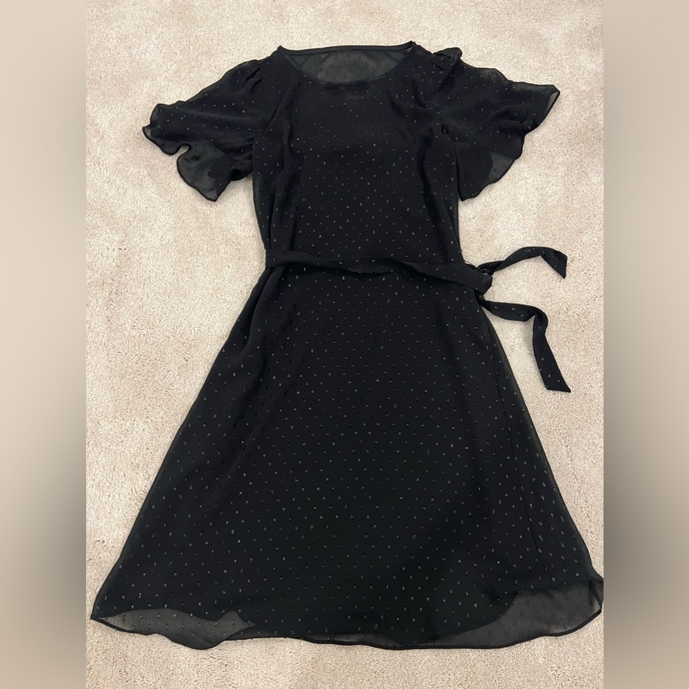 RW&CO Black Oversized Mini Dress with beading detail in Size XS